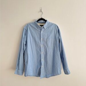 Striped Blue Cotton Button Down Shirt (men’s)